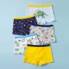Egmy Boys Underwear Size 8 10 Boys Cotton Underwear Cute Dinosaur Print Underpants Shorts Beach Trunks 5PCS (Blue, 5-6 Years) view 3
