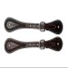 BLACK HOOF Border Tooled Leather Spur Straps for Horse Riders | Western Men, Women, Adjustable Single Ply Spur Straps | Equestrian Accessories (Dark Brown) view 2