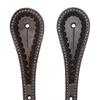 BLACK HOOF Border Tooled Leather Spur Straps for Horse Riders | Western Men, Women, Adjustable Single Ply Spur Straps | Equestrian Accessories (Dark Brown) view 3