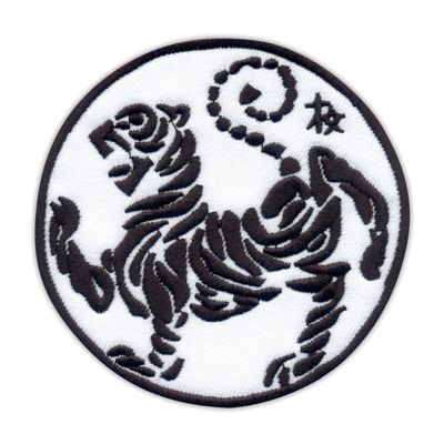 Patchion Karate Shotokan - Black Hook and Loop - Embroidered Patch/Badge/Emblem