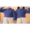 Yhong Kids Boys Girls Turtleneck Thermal Underwear Tops Basic Solid Color Long Sleeves Cotton T-Shirts Undershirts Ribbed Blue B 7-8 Years view 2