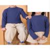 Yhong Kids Boys Girls Turtleneck Thermal Underwear Tops Basic Solid Color Long Sleeves Cotton T-Shirts Undershirts Ribbed Blue B 7-8 Years view 3