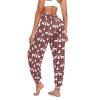 Elk Deer Silhouette Buffalo Plaid Christmas Womens Casual Cozy Yoga Joggers Pants High Waisted Lounge Pants, XL view 2