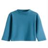Yhong Kids Boys Girls Turtleneck Thermal Underwear Tops Basic Solid Color Long Sleeves Cotton T-Shirts Undershirts Peacock Green B 3-4 Years