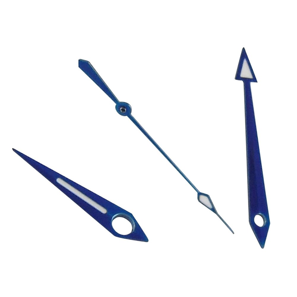 Rieort Blue Watch Hands 3 in 1 Replacement Repair Part Kit Edge White Watch Hands Pointers for ETA 2824 Accessories Watch Pointer