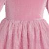 Toddler Girl Fall Outfits Baby Velvet Plush Tulle Tutu Dress Christmas Long Sleeve Xmas Party Holiday Outfit Princess A-Line Dresses Birthday Wedding Evening Gown Kids Winter Clothe Pink 18-24M view 4