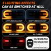 UPXSXT 4Pcs Turn Signals for Bicycles with Alarm, USB Charging Remote Control Split/Integrated Bike Tail Light 5 Modes Waterproof Strobe Bike Rear Lights Can be Mounted on Front and Rear of Bicycle view 2