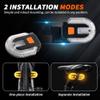 UPXSXT 4Pcs Turn Signals for Bicycles with Alarm, USB Charging Remote Control Split/Integrated Bike Tail Light 5 Modes Waterproof Strobe Bike Rear Lights Can be Mounted on Front and Rear of Bicycle view 3