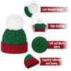 Century Star Baby Christmas Hat Knit Santa Hat Winter Baby Boy Girl Christmas Xmas Newborn Toddler Kids Christmas Beanie 1Pc Red-Green 3-8T view 2