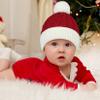 Century Star Baby Christmas Hat Knit Santa Hat Winter Baby Boy Girl Christmas Xmas Newborn Toddler Kids Christmas Beanie 1Pc Red-Green 3-8T view 3