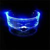 CONPCONP Futuristic Glasses Cyber Glasses - LED Luminous, 7 Colors, Future Glasses Outfit Accessories for Women Men - Christmas Halloween Party Club view 2