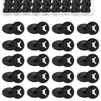 Juexica Running Bib Clips Race Number Buckle Fixing System Triathlon Race Bib Holder Marathon Fastener Holder for Field Event(Black)