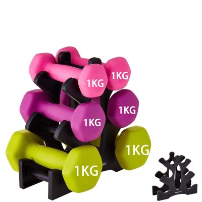 Dumbbell RackWithout Weight, 3 Tier 23x22.5x8.5cm Dumbbell Rack PP Triangular Rack Stand Multilevel Weight Holder Storage Accessories for Home Gym Exercise