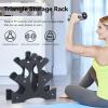 Dumbbell RackWithout Weight, 3 Tier 23x22.5x8.5cm Dumbbell Rack PP Triangular Rack Stand Multilevel Weight Holder Storage Accessories for Home Gym Exercise view 3