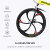 Omelaza 26 ich Folding Mountain Bike, 21 Speed High Carbon Steel Mountain Bike for Adults with 28 Inches Durable Tires, Front Suspension Folding Bicycle for Women and Man view 4