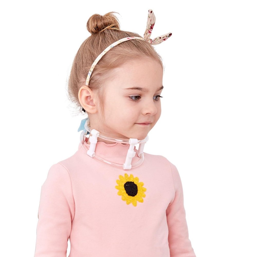 QCHIAN Kids Neck Tilt Corrector, Adjustable Children Neck Support Brace Correct Posture Baby Neck Brace Cervical Collar, Pediatric Cervical Collar for Kids Injury Support