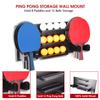 Onemacc Ping Pong Paddle Holder, Ping Pong Paddle Storage Rack Wall Mounted Holds 8 Paddles and 12 Balls, Table Tennis Racket Display Organizer for Game Room,Home, Black view 2