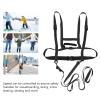 JEOZBM Kids Ski Harness, Safety Ski Shoulder Leash, Adaptable Nylon Snowboard Skating Training Harness for Skiing Ice Inline Skating(6cm-Black) view 2