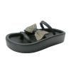 InUnt Women's Fashion Sandals Summer Comfortable Soft Sole Slip-On Rhinestone Bow Flat Sandals (Adult, Women, 5, Numeric, US Footwear Size System, Medium)