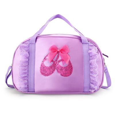 Yitengteng Dance Bag,Cute Ballet Dance Storage Package,High Capacity Tutu Dress Cross -Body Bag,Fitness Luggage Package Suitable for All Women Little Ballerina (Purple)