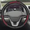 FANMATS 40510 University of Alabama Genuine Leather Steering Wheel Cover | Black 15"x15" view 2