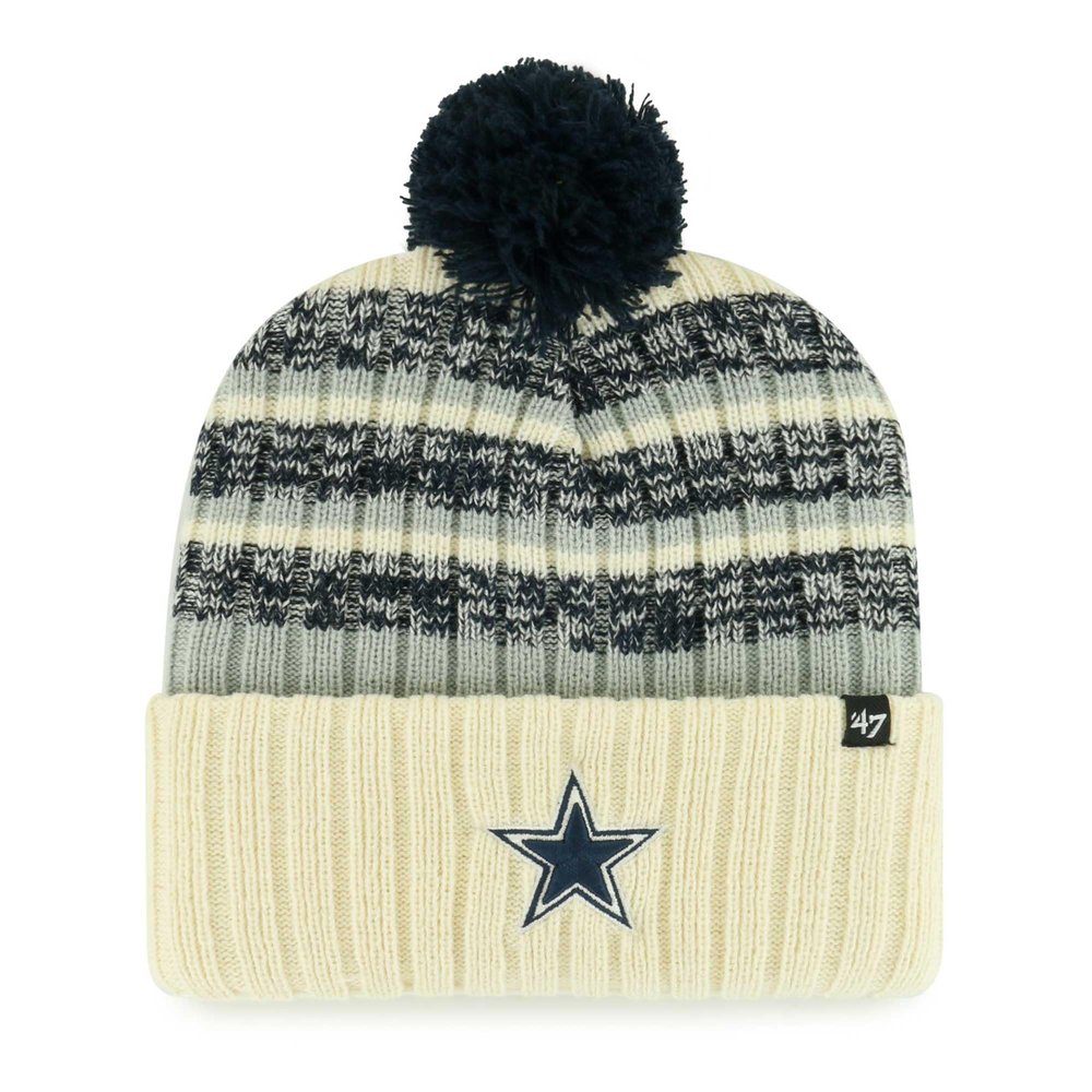 47 Men's Cream Dallas Cowboys Tavern Cuffed Knit Hat with Pom