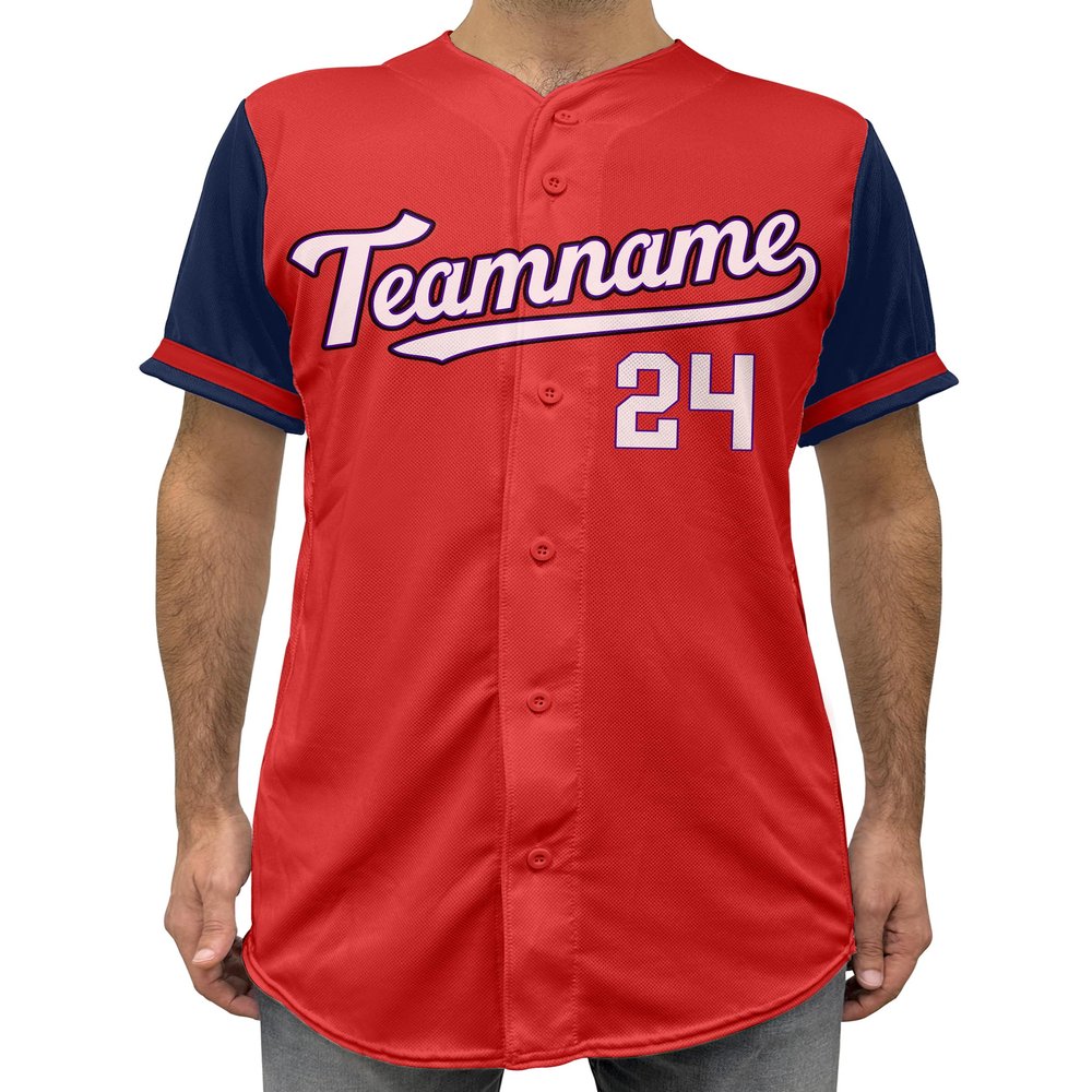 Custom Baseball Jersey w/Name Number Team Personalized Baseball Shirts for Adult Design 14