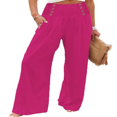 Bbkkuck Womens Casual Wide Leg High Waisted Dress Pants Comfy Palazzo Stretchy Lounge Trousers with Pocket