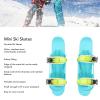 Pico Ski Skates, Portable Snow Ski Shoes Short Snowskates, Easy Stop Design Skating Skis Skiboards Snowboard for Children Winter Sports (38cm-Green) view 2