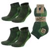 GoWith 2 Pairs Unisex Alpaca Wool Socks, Thermal Full Terry-Lined Soft Ankle Warm Alpaca-Merino Blend Low-Cut Socks, Brown-Green, Small, Model: 6007 view 1