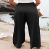 Bbkkuck Womens Casual Wide Leg High Waisted Dress Pants Comfy Palazzo Stretchy Lounge Trousers with Pocket view 3