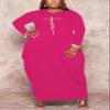 AIIYYQB Womens Fall Plus Size Long Sleeve Maxi Dress Casual Loose Faith Print T-Shirt Baggy Tunic Dress with Pockets view 4