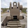 Tan 45 Degree Offset Flip Up Sight | Low Profile Design Rapid Transition Front and Rear flip up Sights (Dark Earth 45 Degree Sight) view 2