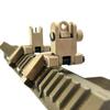 Tan 45 Degree Offset Flip Up Sight | Low Profile Design Rapid Transition Front and Rear flip up Sights (Dark Earth 45 Degree Sight) view 3