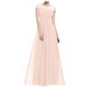 Lace Appliques Mother of The Bride Dress Women Wedding Guest Dress Formal Evening Party Empire Waist Dress Long Gowns Beige view 1