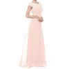 Lace Appliques Mother of The Bride Dress Women Wedding Guest Dress Formal Evening Party Empire Waist Dress Long Gowns Beige view 2