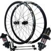 ZECHAO 700C Bike Disc Brake Road Wheel Set,Disc Brake Aluminum Alloy Double Layer Rims Quick Release Cross Country Racing Bike Wheelset (Color : Black, Size : HG) view 1