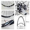 ZECHAO 700C Bike Disc Brake Road Wheel Set,Disc Brake Aluminum Alloy Double Layer Rims Quick Release Cross Country Racing Bike Wheelset (Color : Black, Size : HG) view 3