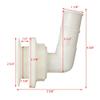 Marine East Boat Shower Drain 106-6322W-K | Elbow 1 1/8 Inch White view 4