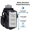 Arca Gear 32 oz Hydro Carrier - Insulated Water Bottle Sling w/Carry Handle, Shoulder Strap, Wallet and Two Pouches - The Perfect Flask Accessory (Aqua Camo) view 3