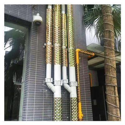 Stainless Steel Anti-climbing Thorns, Duct Channel Security Fence Defensive Spikes Drain Pipe Thorns Climbing Protection Net Thorns Spikes Cover With Screws ( Color : Gold-6pc , Size : 110MM )