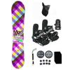 Symbolic 140-144cm Snowboard and Black Bindings Package Leash, Stomp, Mask Women Girls Kids (140-Camber+S Binding(Lady 6-9.5) wf261) view 1