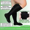 GPKWOS 3 Pairs Plus Size Compression Socks for Women&Men Wide Calf Support Socks for Nurses Running Pregnant Travel 15-20mmHg view 2