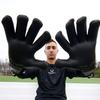 Renegade GK Eclipse Recon Professional Goalie Gloves with Pro-Tek Fingersaves Black| Black Soccer Goalkeeper Gloves (Size 10, Adult, Negative Cut, Level 5) view 3