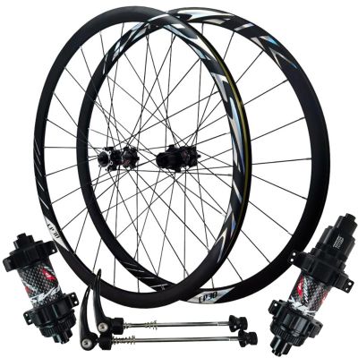 ZECHAO 700C Bike Disc Brake Road Wheel Set,Disc Brake Aluminum Alloy Double Layer Rims Quick Release Cross Country Racing Bike Wheelset (Color : Black, Size : XD)