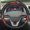FANMATS 40496 NFL - Cleveland Browns Genuine Leather Steering Wheel Cover | Black 15"x15" view 2