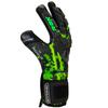 Renegade GK Limited Edition Rogue Venom Goalie Gloves with Fingersaves | 4mm Giga Grip | Black & Green Soccer Goalkeeper Gloves (Size 6, Youth, Kids, Neg. Cut, Level 4+) view 2