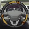 FANMATS 40506 NFL - Washington Commanders Genuine Leather Steering Wheel Cover | Black 15"x15" view 2
