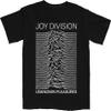 2Bhip Joy Division Unknown Pleasures Album Cover Men's Short Sleeve T-Shirt Punk Rock Vintage Style Graphic Tees - Black, X-Large view 1