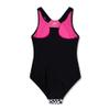 Speedo Girl's Swimsuit One Piece Thick Strap Racer Back Printed view 3
